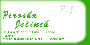 piroska jelinek business card